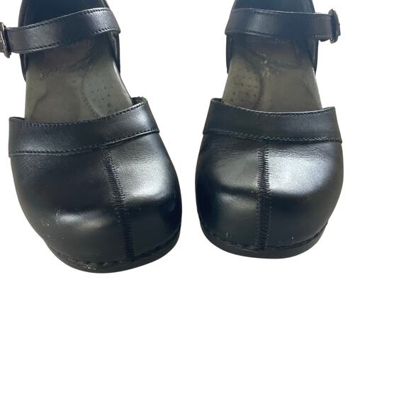 Dansko Black Leather Mary Jane Work Nursing Shoes size EU 37 - Picture 10 of 12